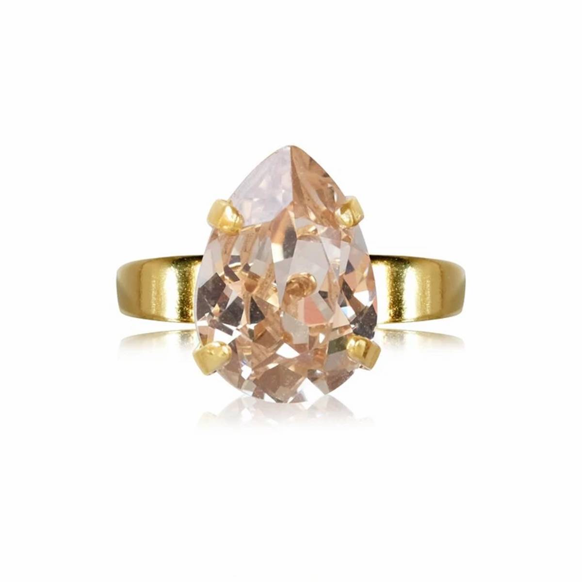 Mini Drop ring gold, silk