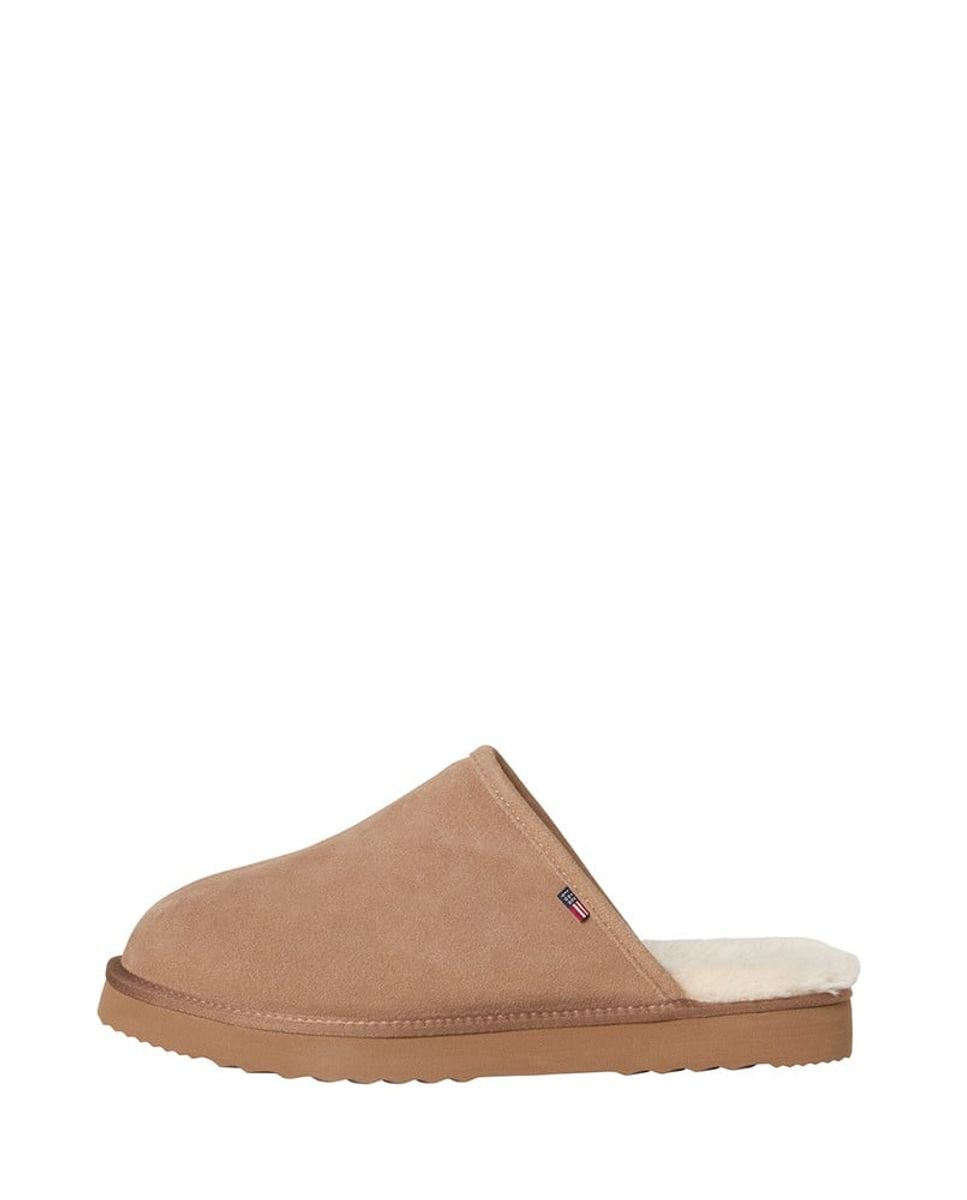 Men's suede slippers, brown