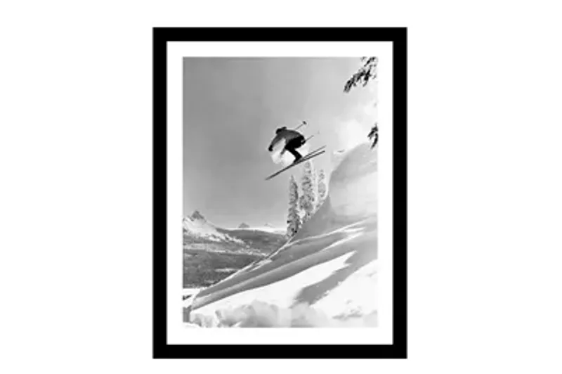 Ski Jump Vintagebilde m/Ramme, 70x90 