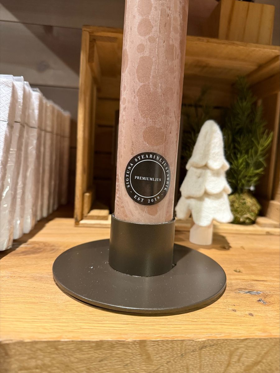 Lysestake blokklys 50 mm brun