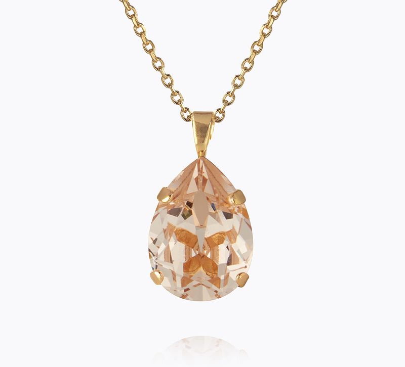 MINI DROP NECKLACE GOLD / SILK