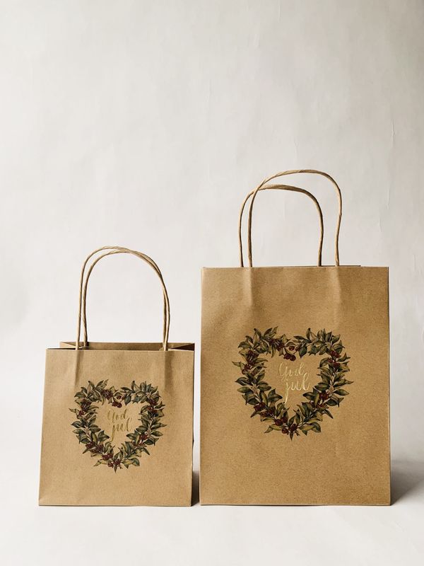 Gavepose Hjertekrans “God Jul”, Stor