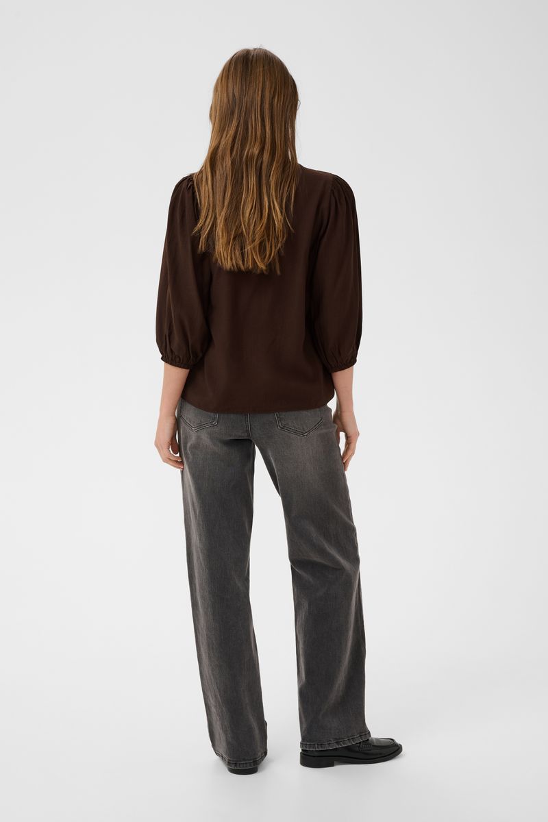 KAalberta blouse, coffee bean/brown