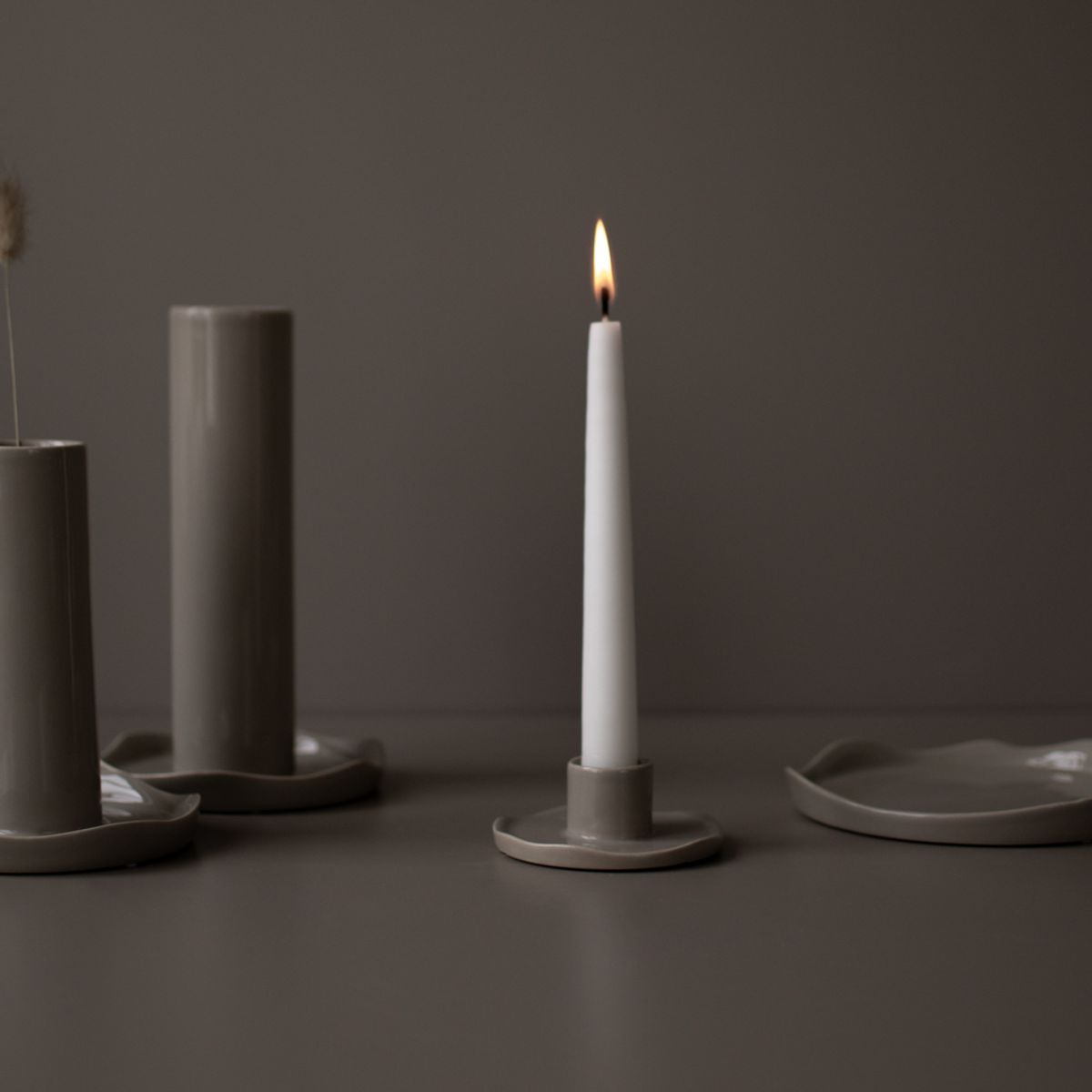 Wave candle, shiny mole