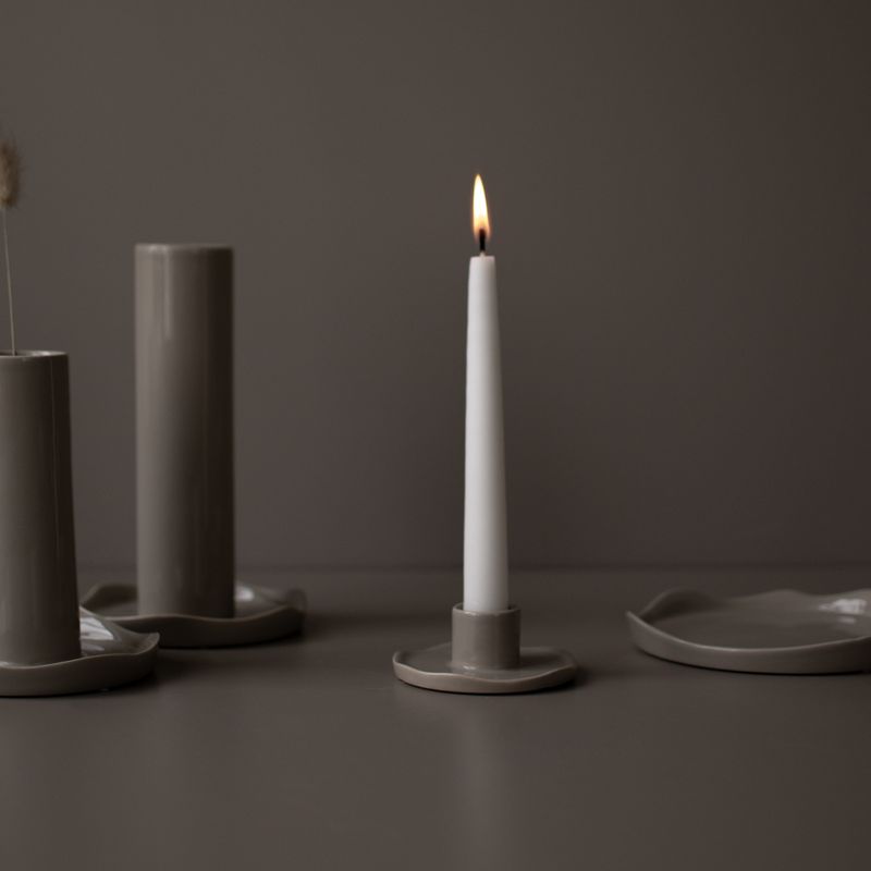 Wave candle, shiny mole
