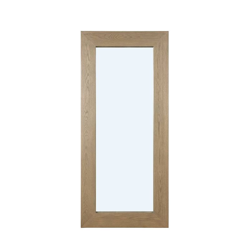 Geilo Speil, Bred Ramme, Gråoljet Finert Eik, 90x200