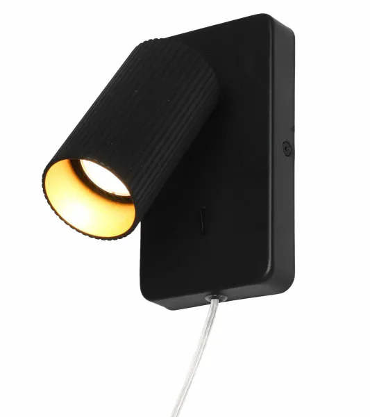 Hovedbilde Grooves K1 vegglampe, signal black/golden yellow