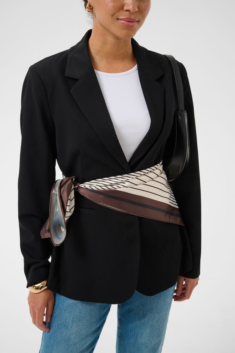 KAscarfina scarf, black/chalk/coffee