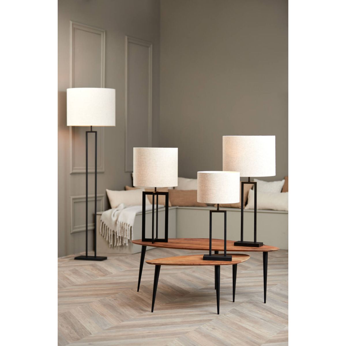Shade cylinder, 35x35x30, livigno natural