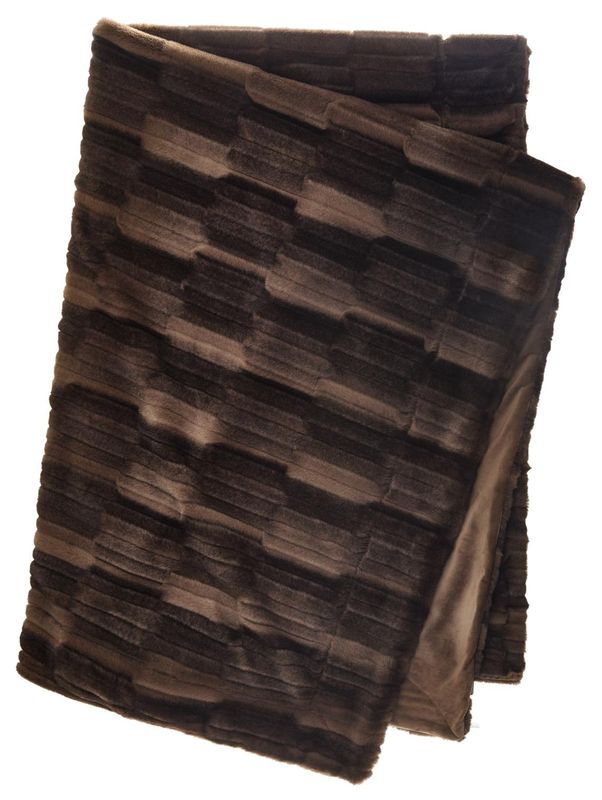 Browny pledd 120x180, chocolate