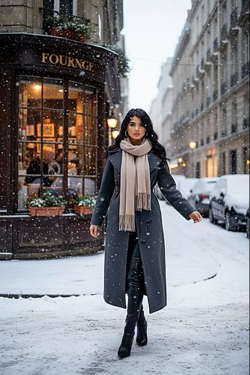 Skjerf i cashmere, sand