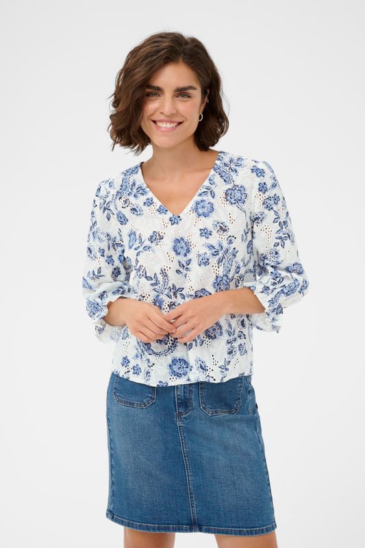 KAluisa blouse, chalk midnight flower/nature