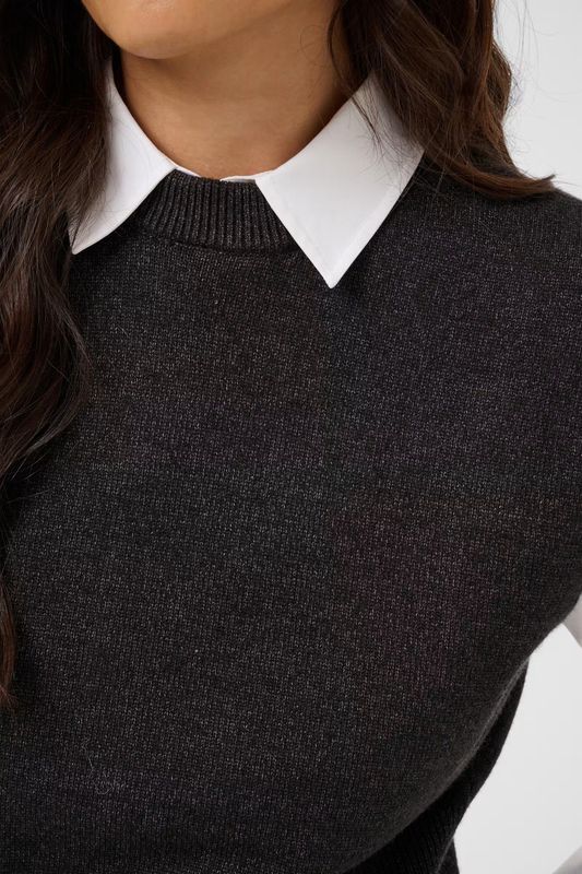 KAbarbara knit vest, dark grey melange