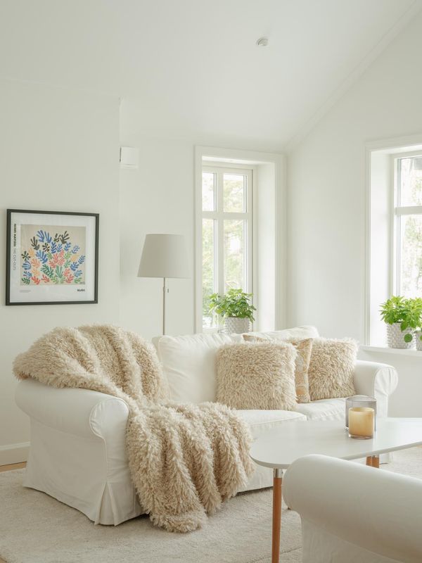 Wooly pledd 120x180, beige