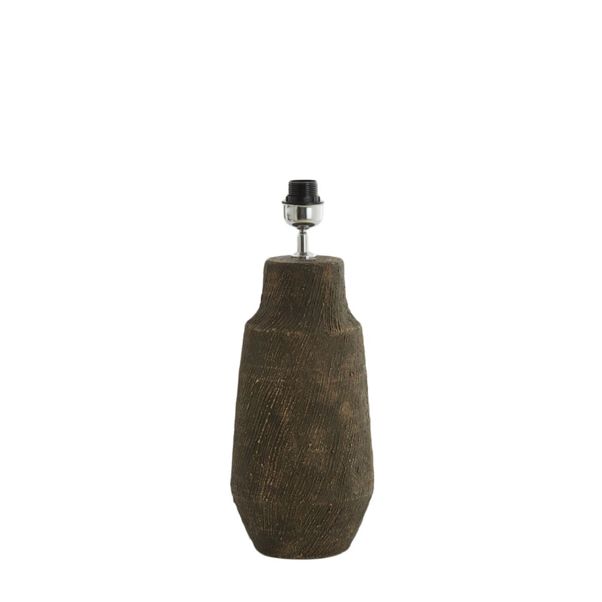 Lamp base, 18x49.5, KIDIRA ceramics dark brown