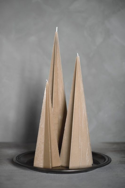 Stjernelys 30 cm, latte