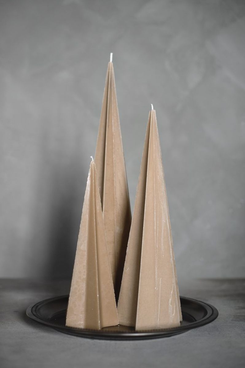 Stjernelys 30 cm, latte