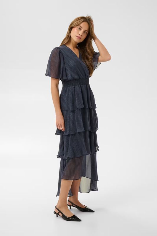 KAlouisa dress, blue blurry stripes