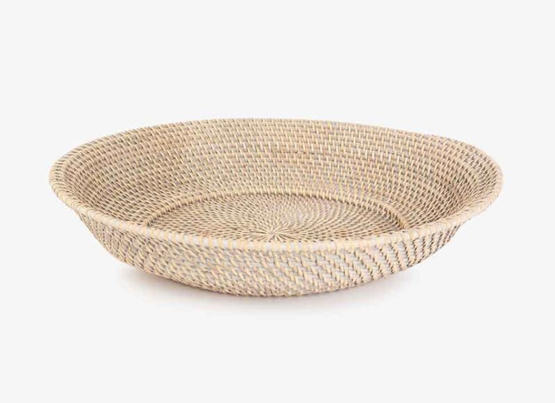 Rund Kurv Rattan Naturbeige