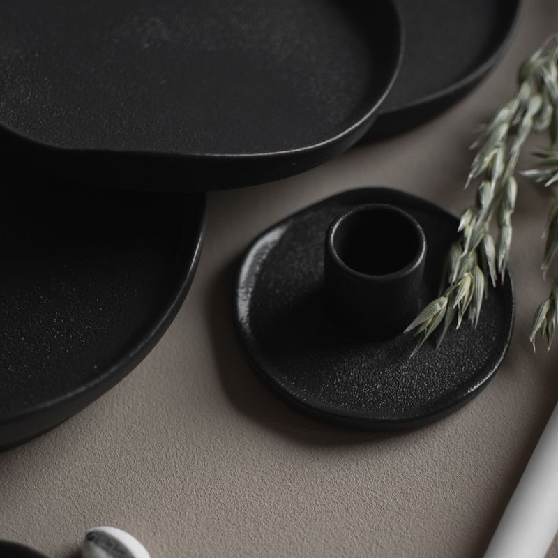 Wave candle, cast iron