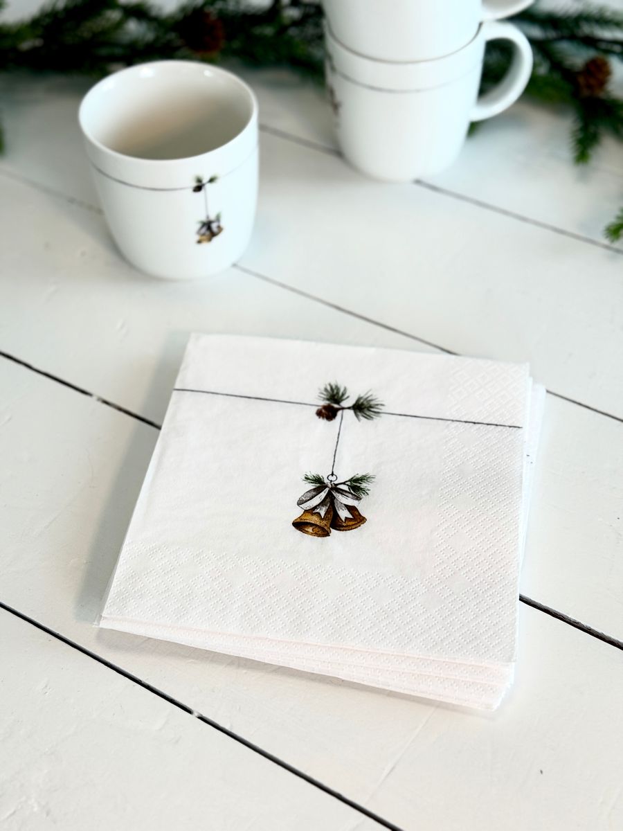 Tradisjon serviett lunsj, bjeller