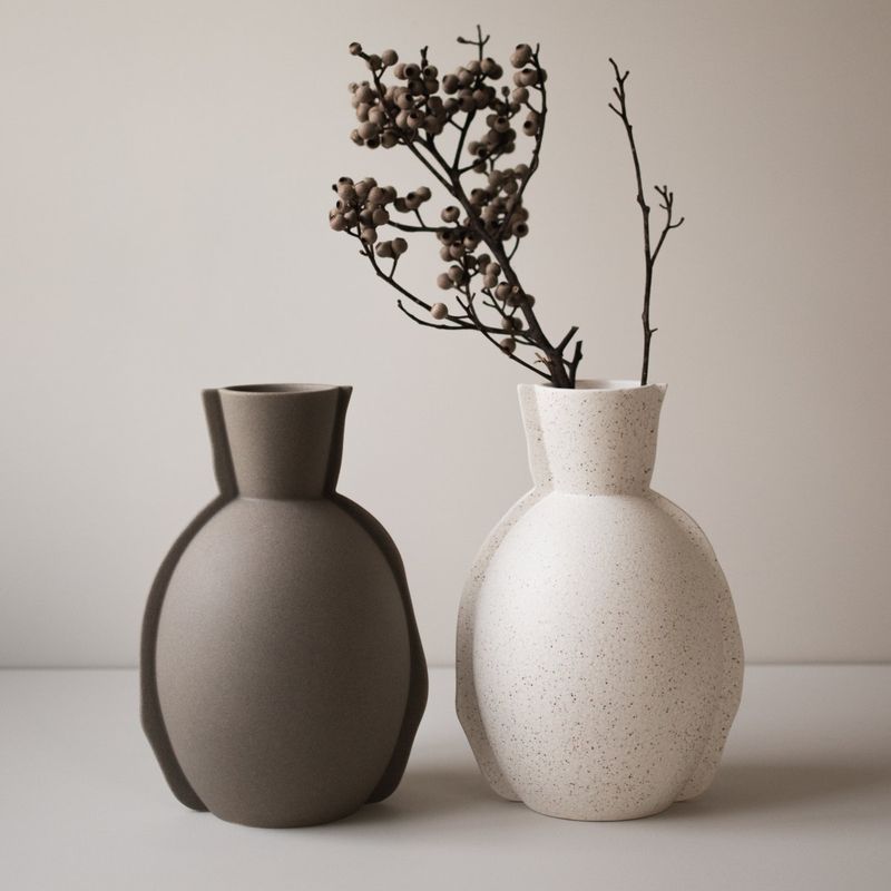 Edge vase, taupe